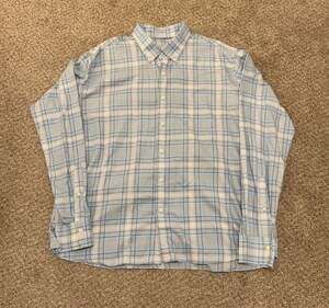 Peter Millar Men's XL Blue Plaid Button Down Long Sleeve Shirt